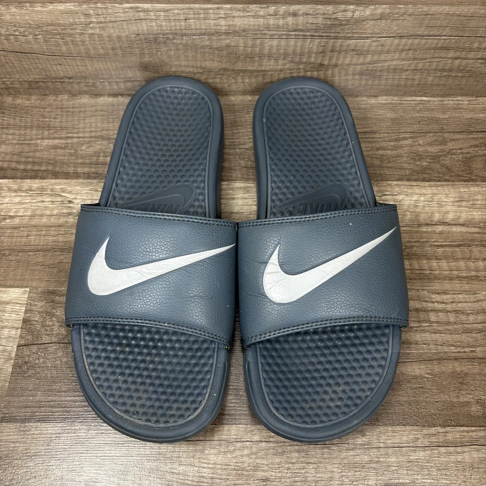 Nike Benassi Slides Blue Mens US Size 12 EUR 46 312618-403 Sandals